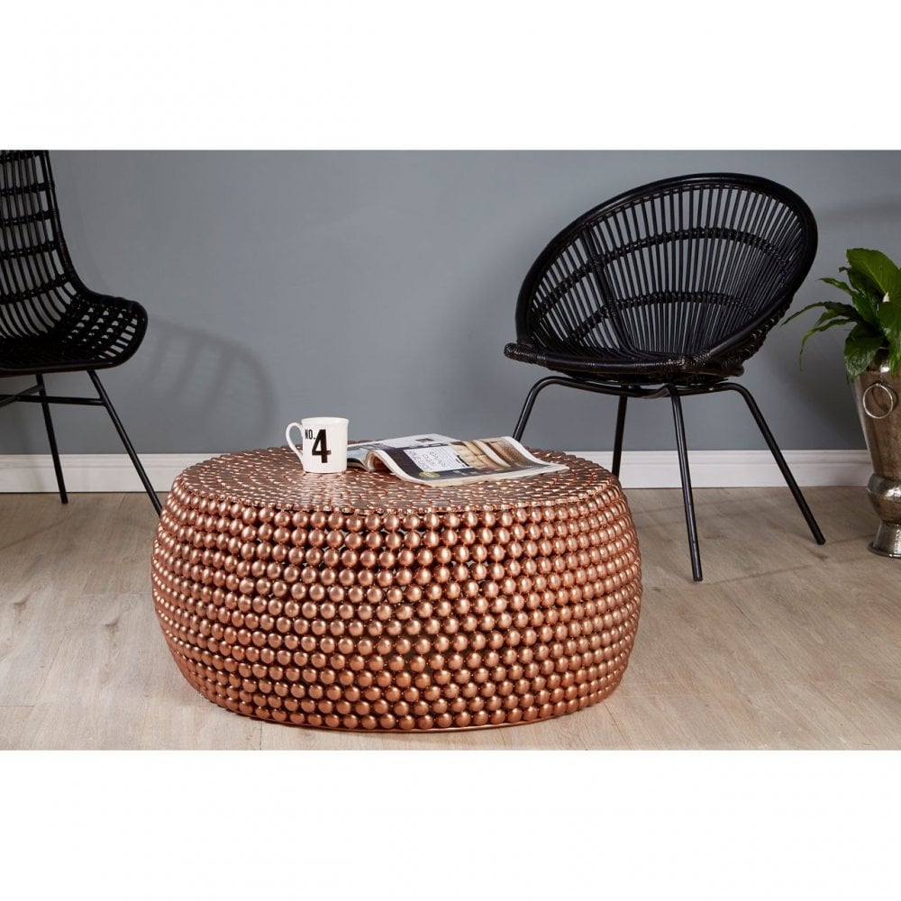 Tempura Coffee Table, Iron, Copper
