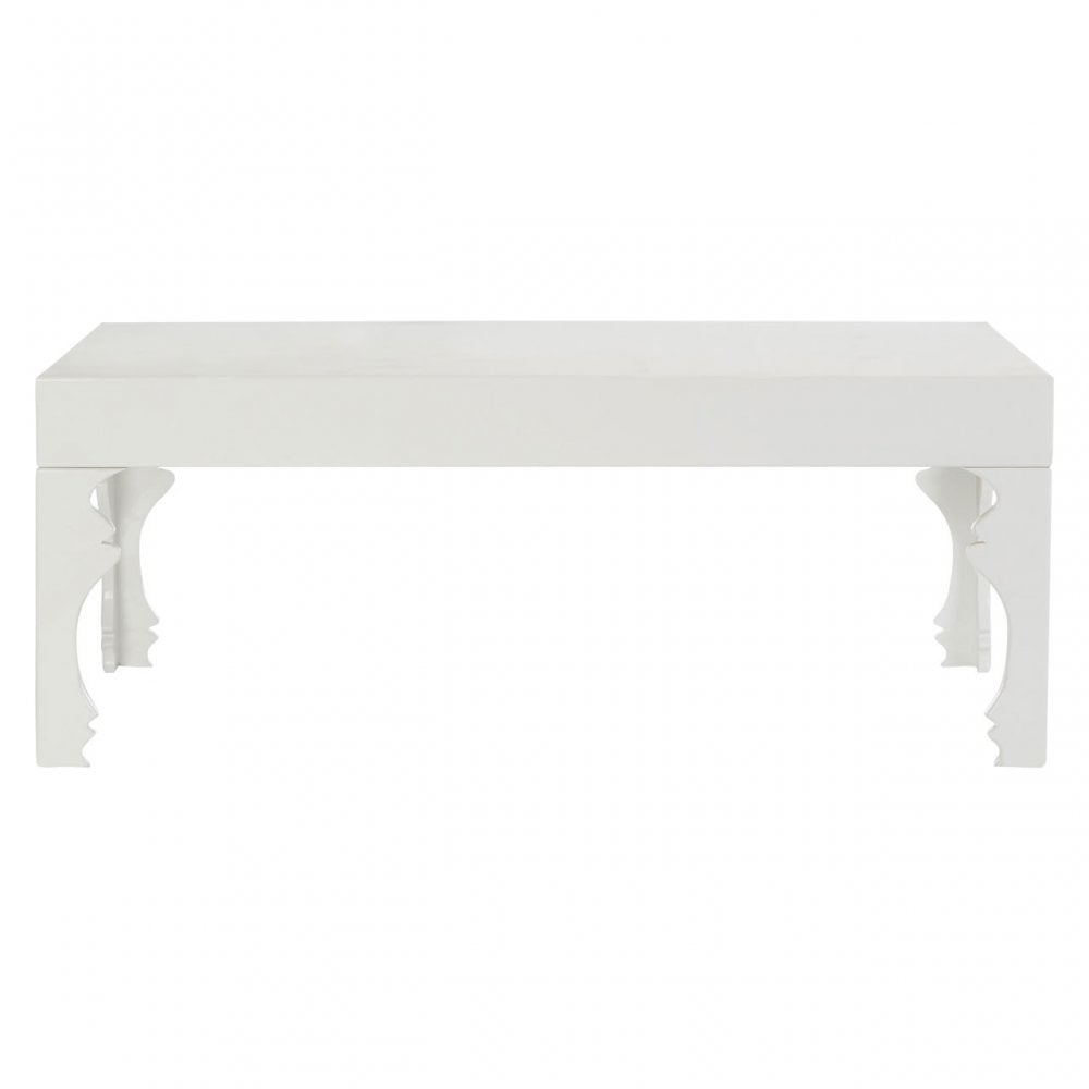 Luis Coffee Table, Wood, White