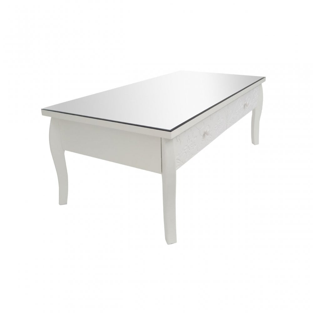 Chamonix Coffee Table, Glass, White