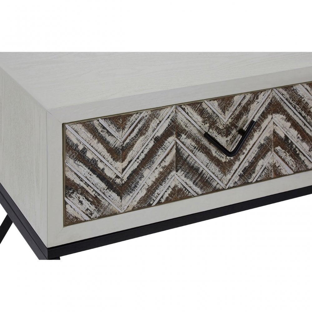 Lombok Console Table, Fir Wood, Grey