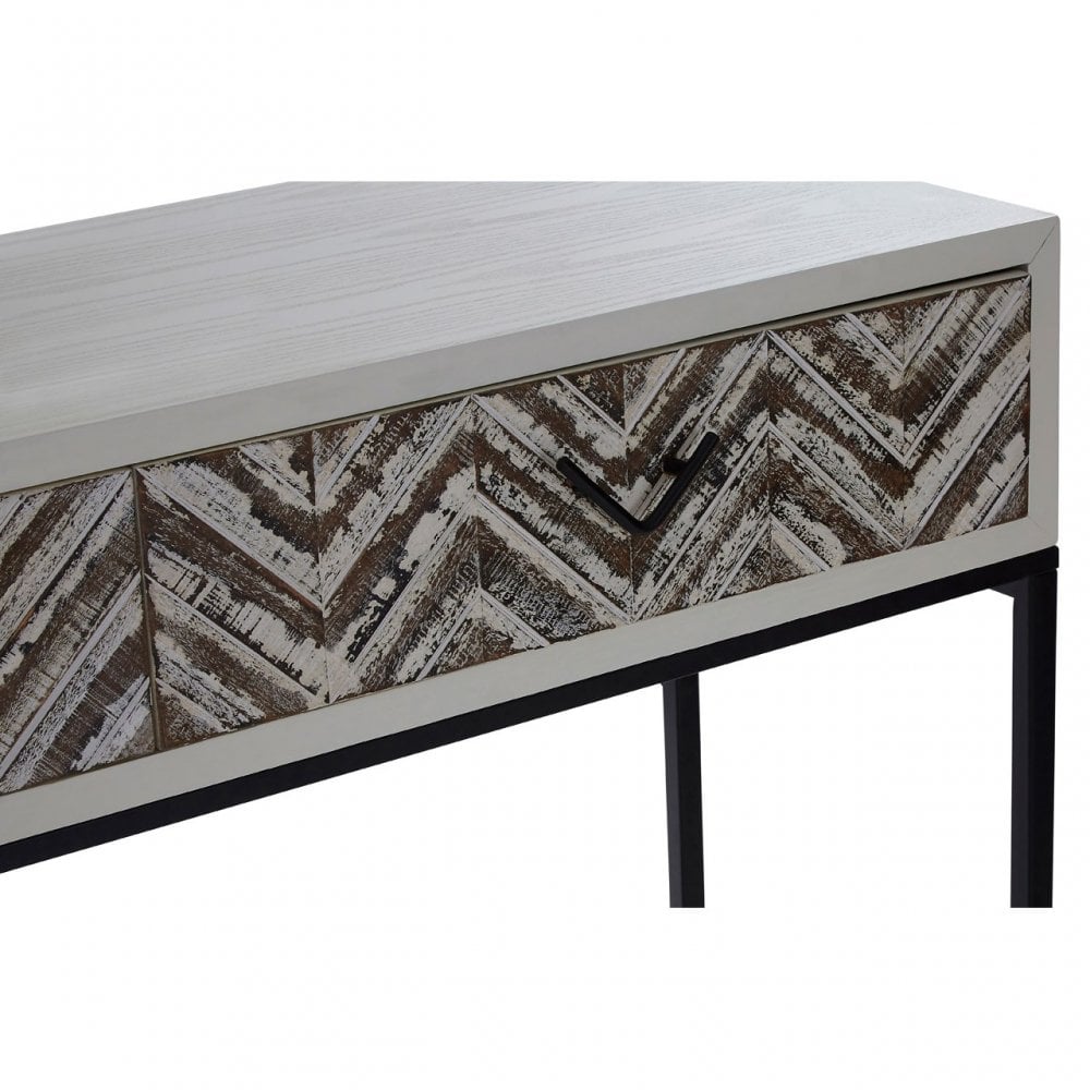 Lombok Console Table, Fir Wood, Grey