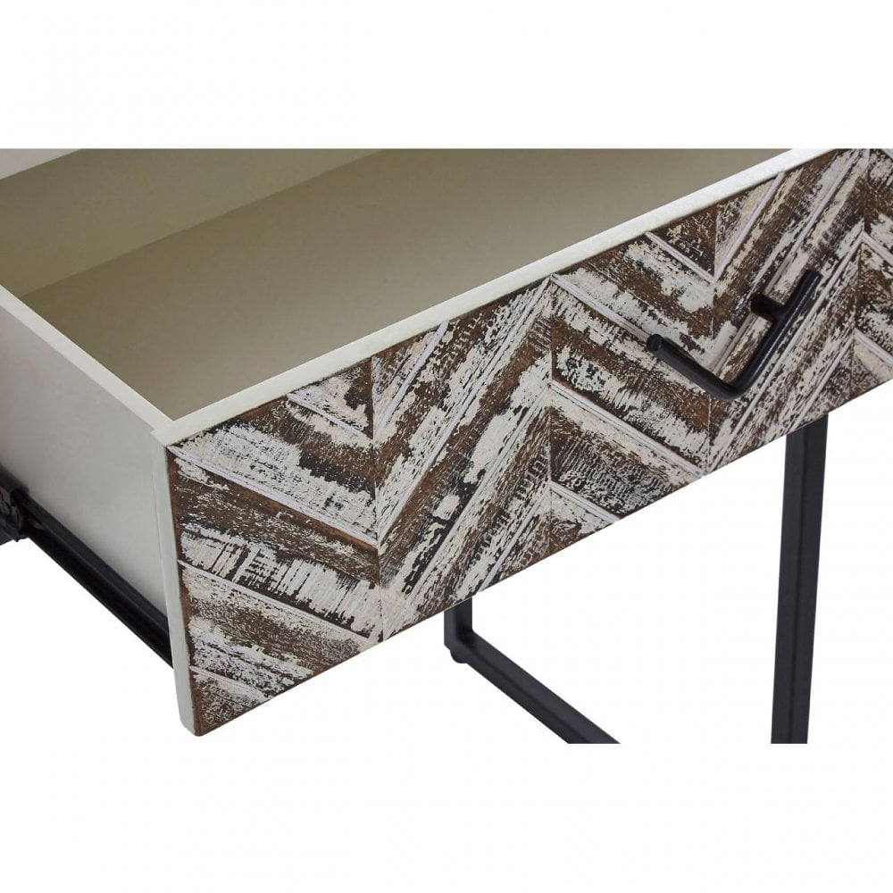 Lombok Console Table, Fir Wood, Grey