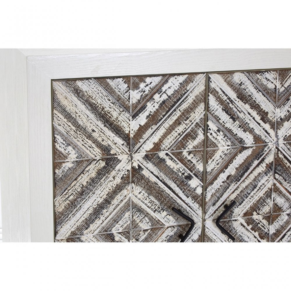 Lombok 2 Door Cabinet, Fir Wood, Grey