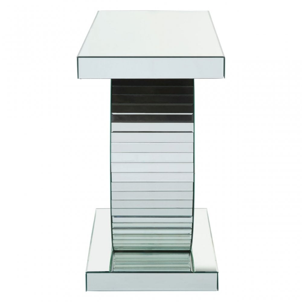 Gianara Console Table, Crystal Mirror, Silver
