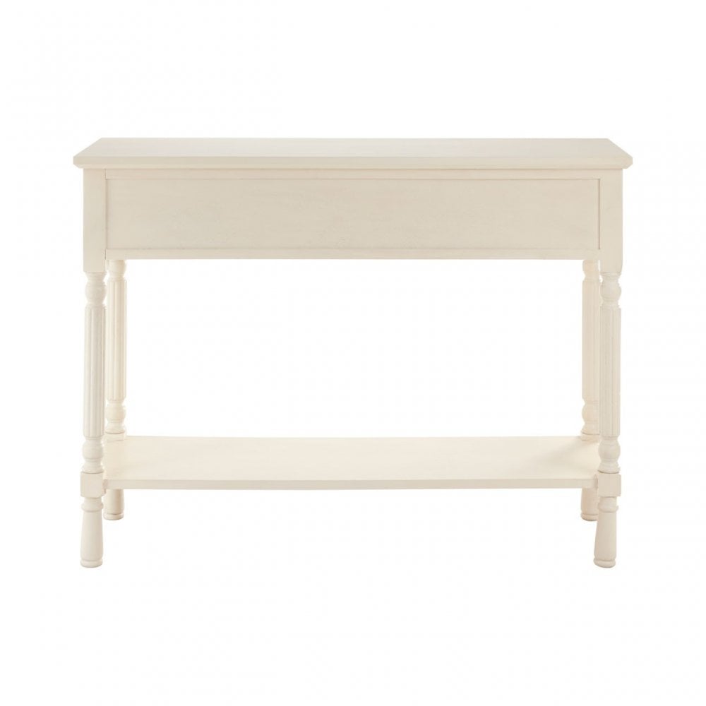 Legacy 3 Drawer Vintage Black Cream Table, Wood, White