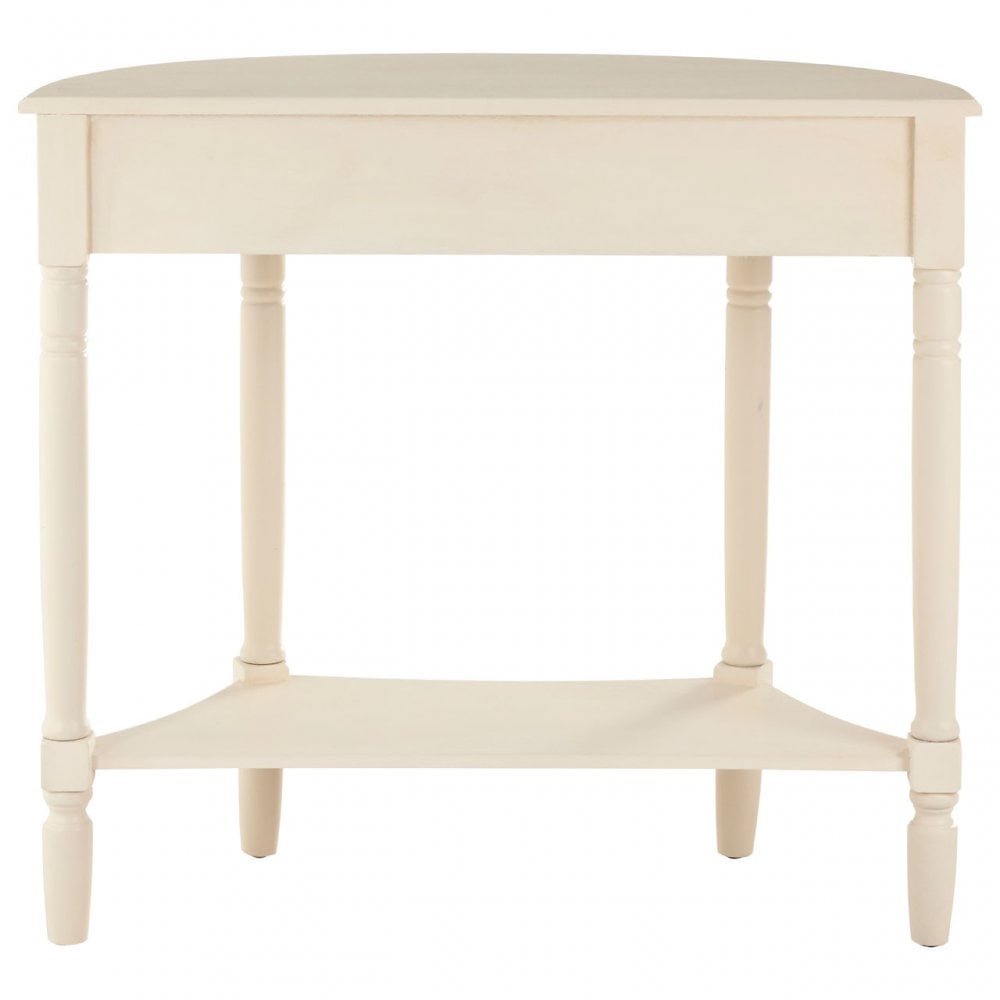 Legacy 1 Drawer Antique White Console Table, Wood, Pine Wood, White