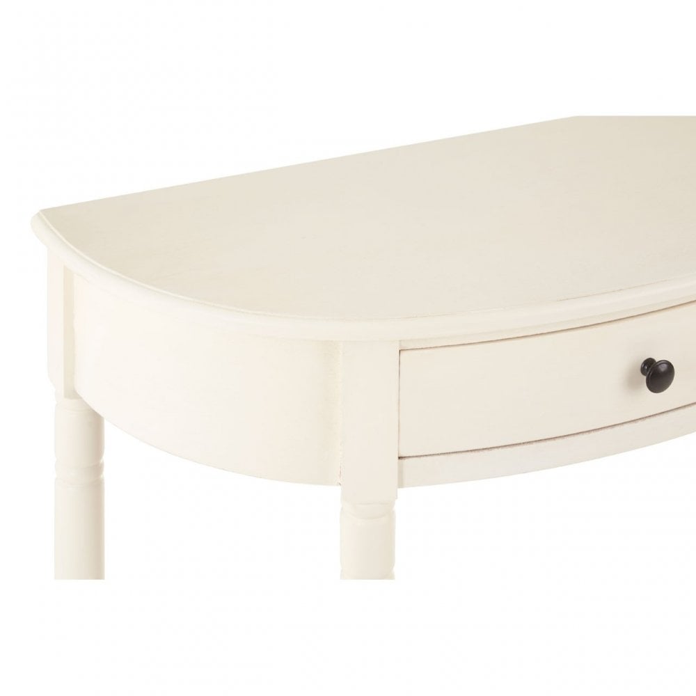 Legacy 1 Drawer Antique White Console Table, Wood, Pine Wood, White