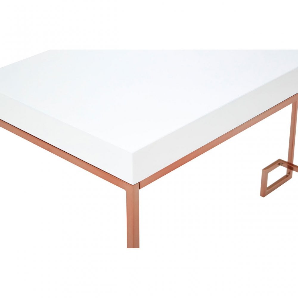 Enrich Console Table with Rose Gold Legs, Wood, Rose Gold