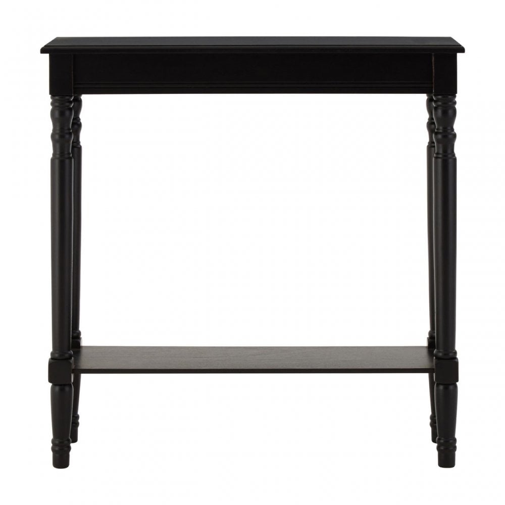 Heritage Black Console Table, Wood, Pine Wood, Black