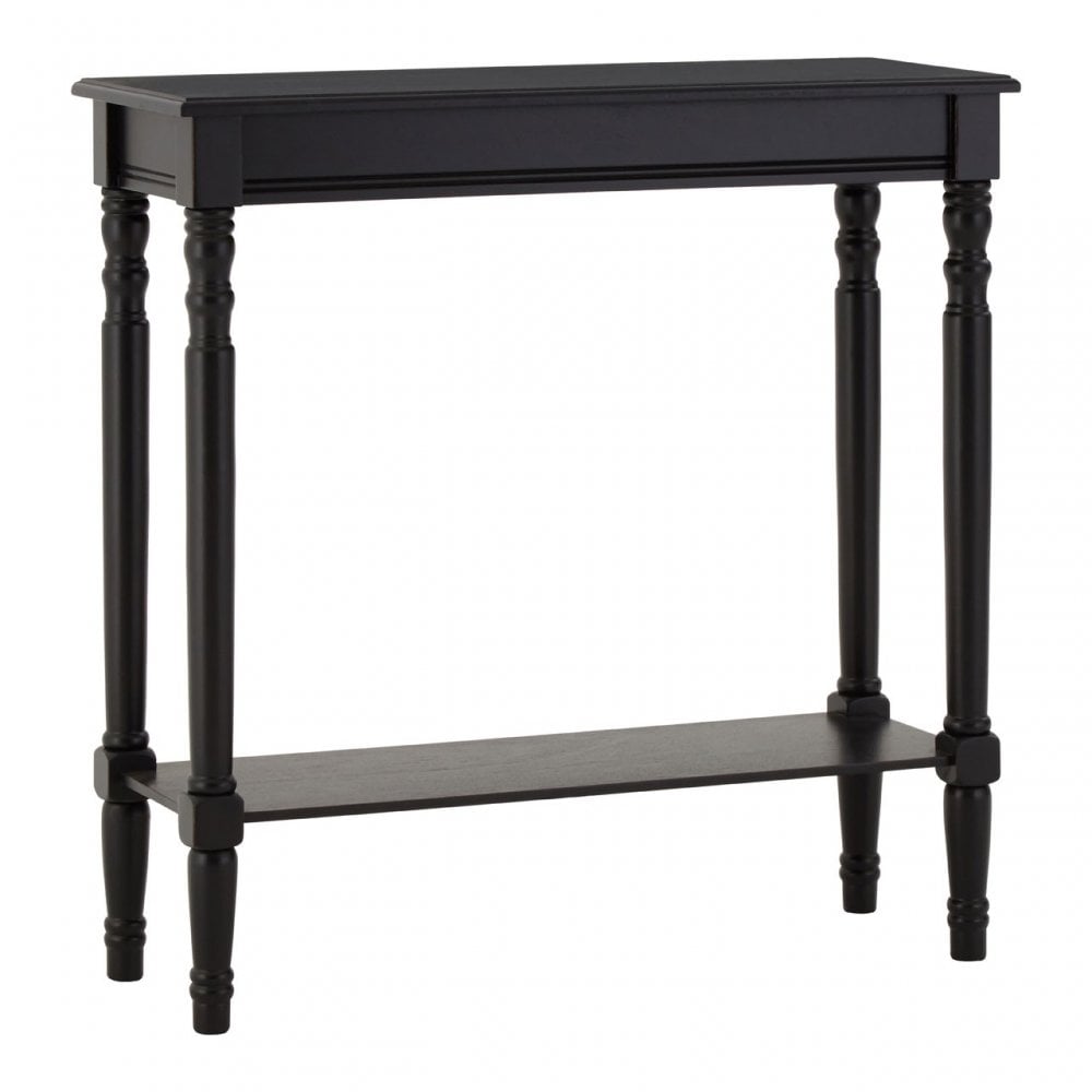 Heritage Black Console Table, Wood, Pine Wood, Black