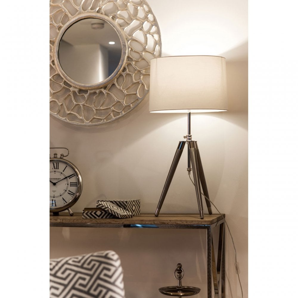 Chiswick Console Table, Oak Wood, Stainless Steel