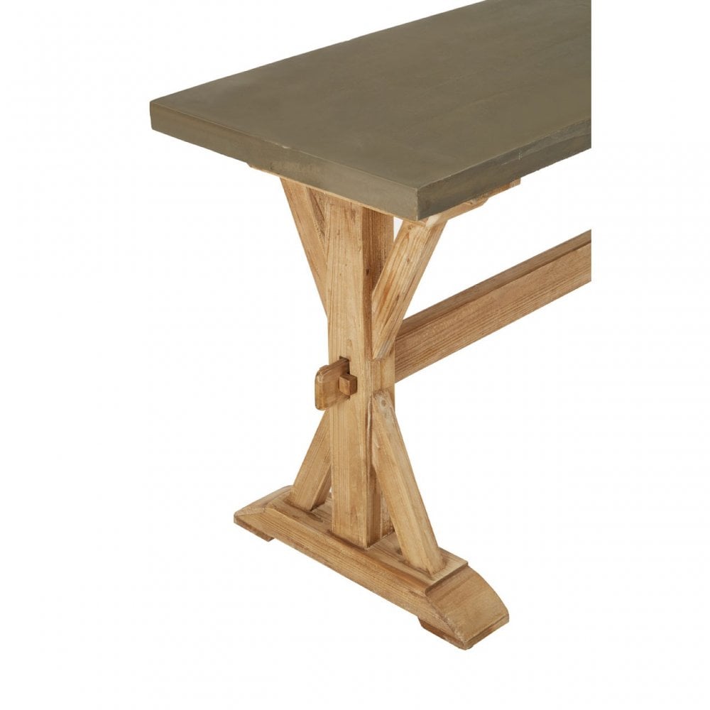 Pompeii Wooden Console Table, Fir Wood, Grey