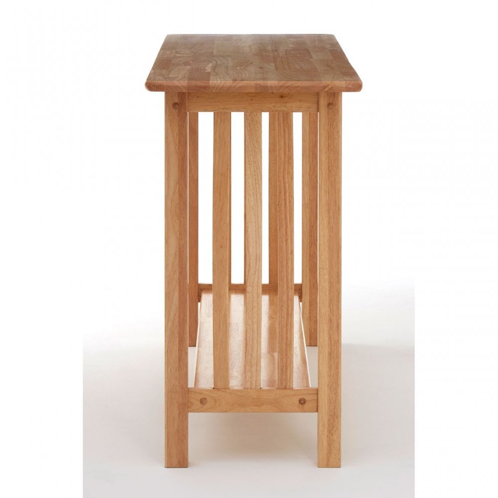 Rectangular Console Table, Rubberwood, Natural
