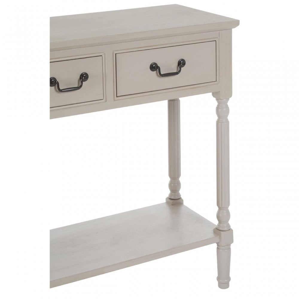 Legacy 3 Drawer Console Table, Wood, Grey