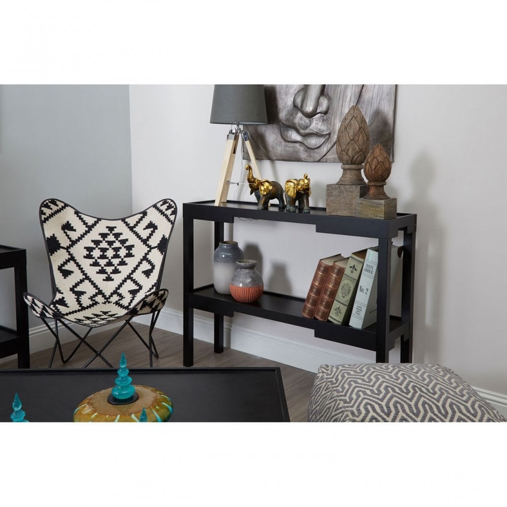 Osaka Console Table, Wood, Black