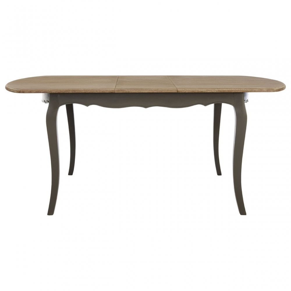 Charles Dark Grey Dining Table, Bayur Wood, Oak Veneer, Grey