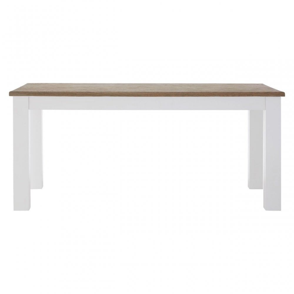Clanbay Townhouse Oak Top / White Dining Table, Oak Wood, Birchwood ...