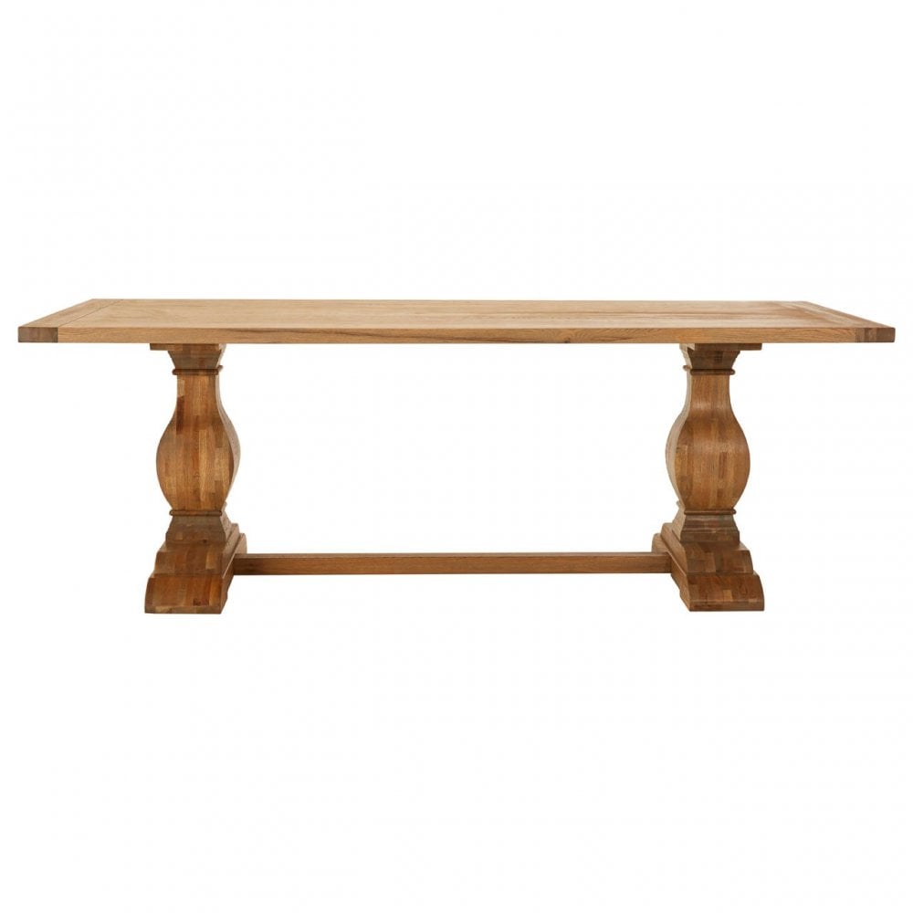 Brisbane Dining Table, Oak Wood, Brown