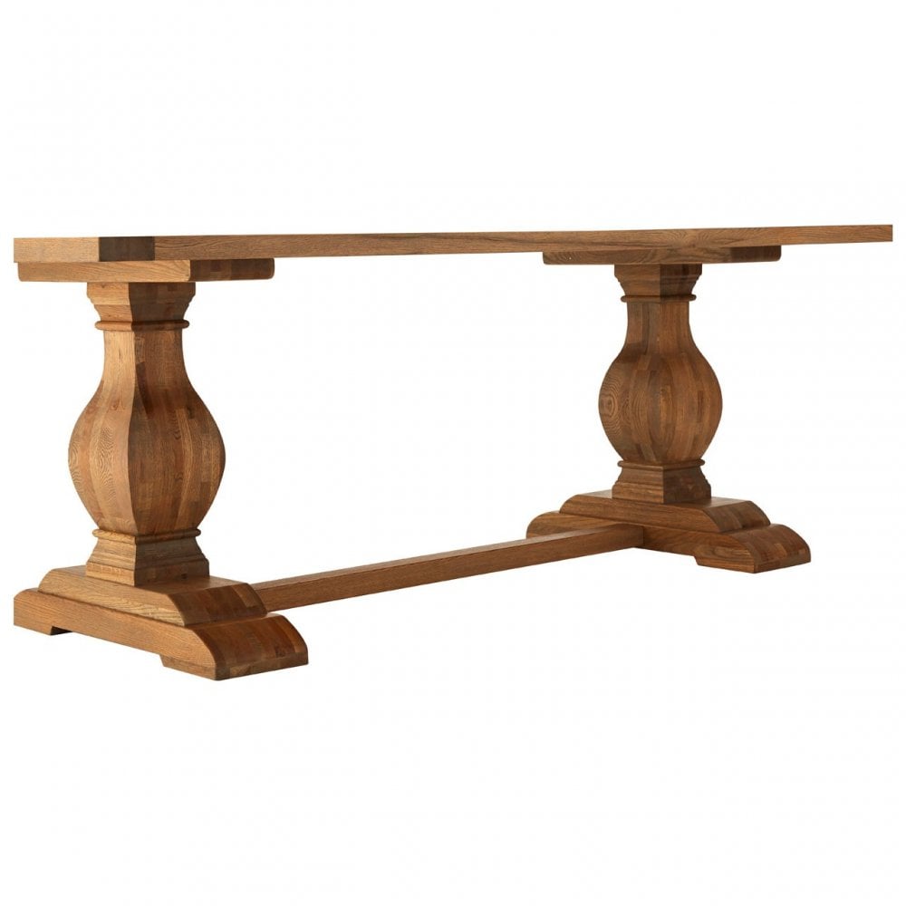 Brisbane Dining Table, Oak Wood, Brown