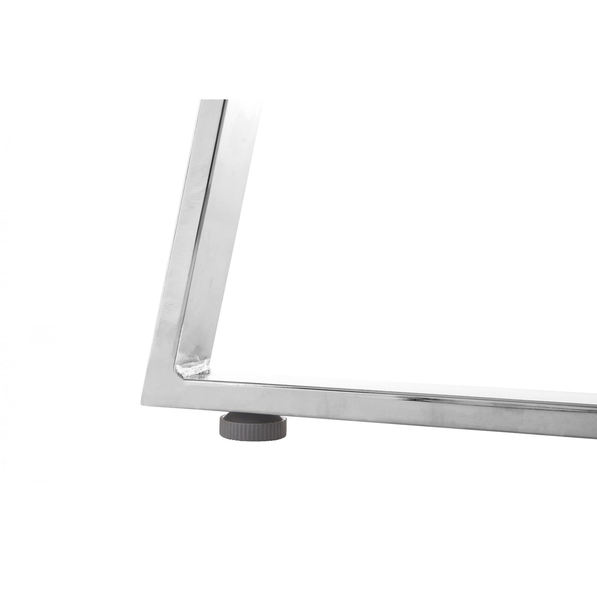 Metropolitan Dining Table, Chrome, Glass, Clear