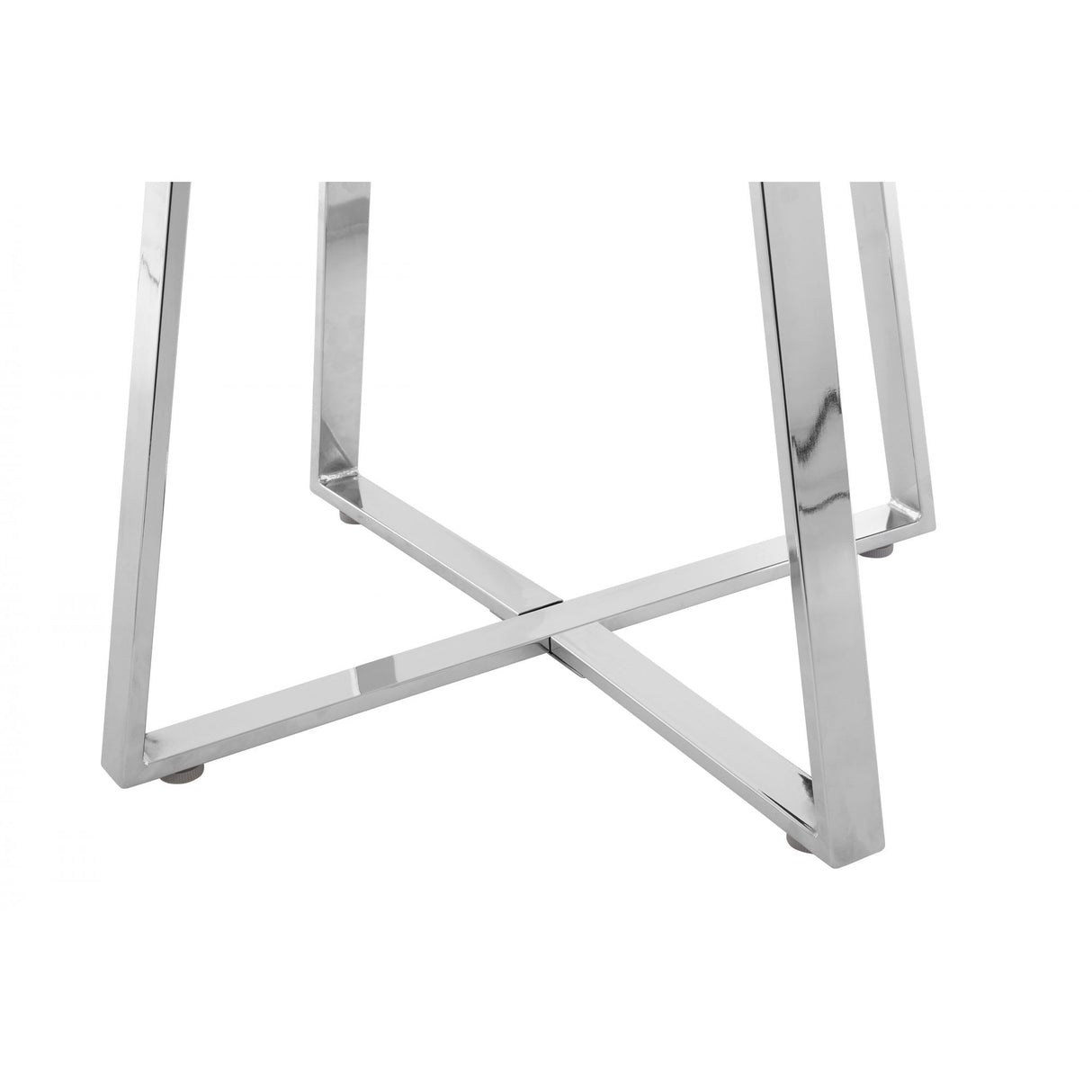 Metropolitan Dining Table, Chrome, Glass, Clear