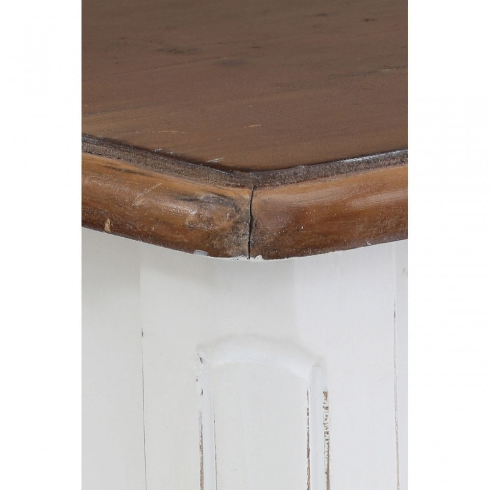 Serena Set of 2 Accent Tables, Wood, Paulownia Wood, White