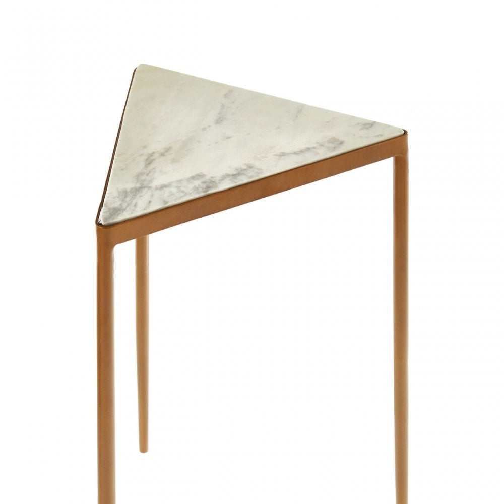 Gianna Nest of 3 Tripod Tables, Iron, Marble, White