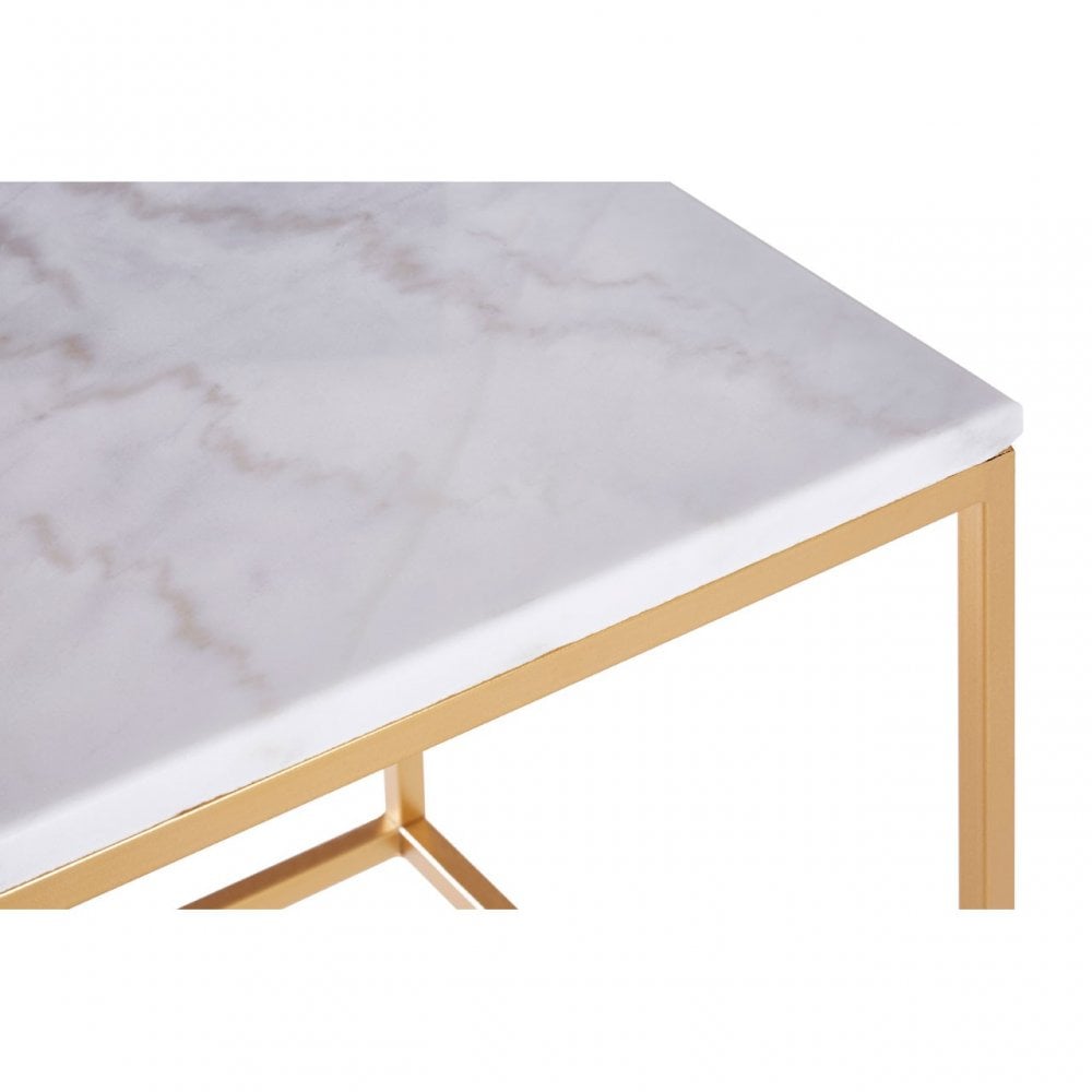 Anvil Set of 2 Square Cuboid Side Tables, White