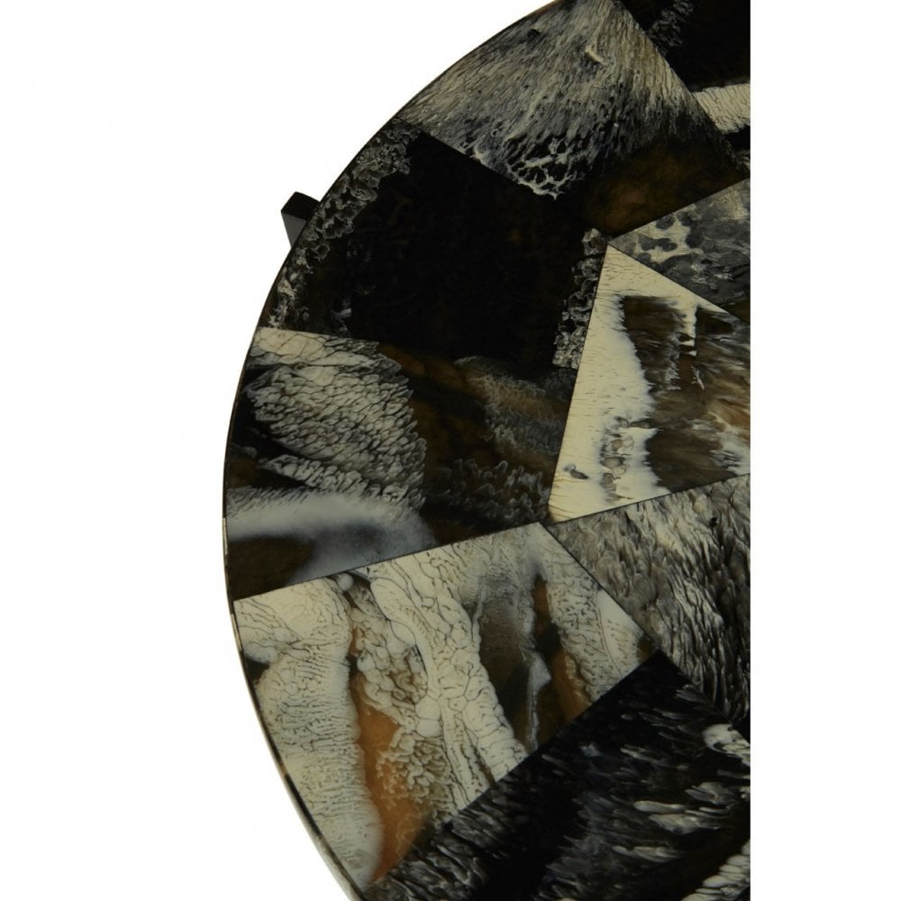 Marlox Antique Green / Black Table, Iron, Resin, Green