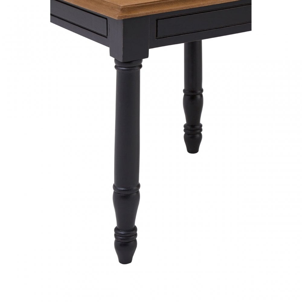 Charles Black Side Table, Bayur Wood, Mindi Veneer, Black