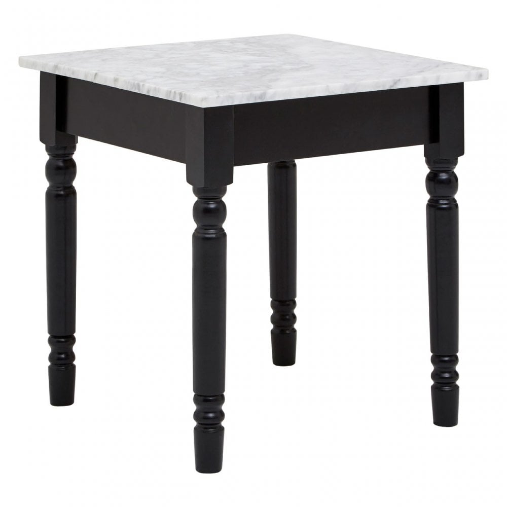 Henley Side Table, Marble, White