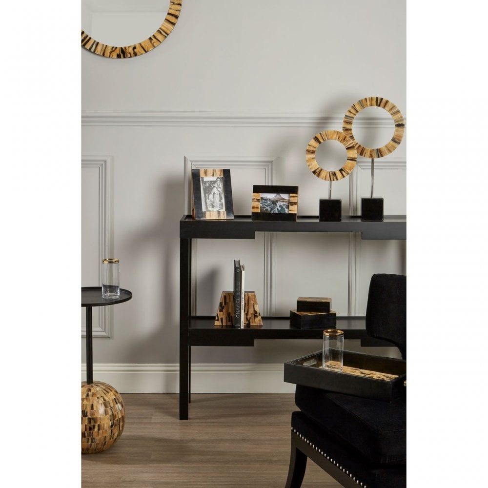 Rova Side Table, Iron, Resin, Gold