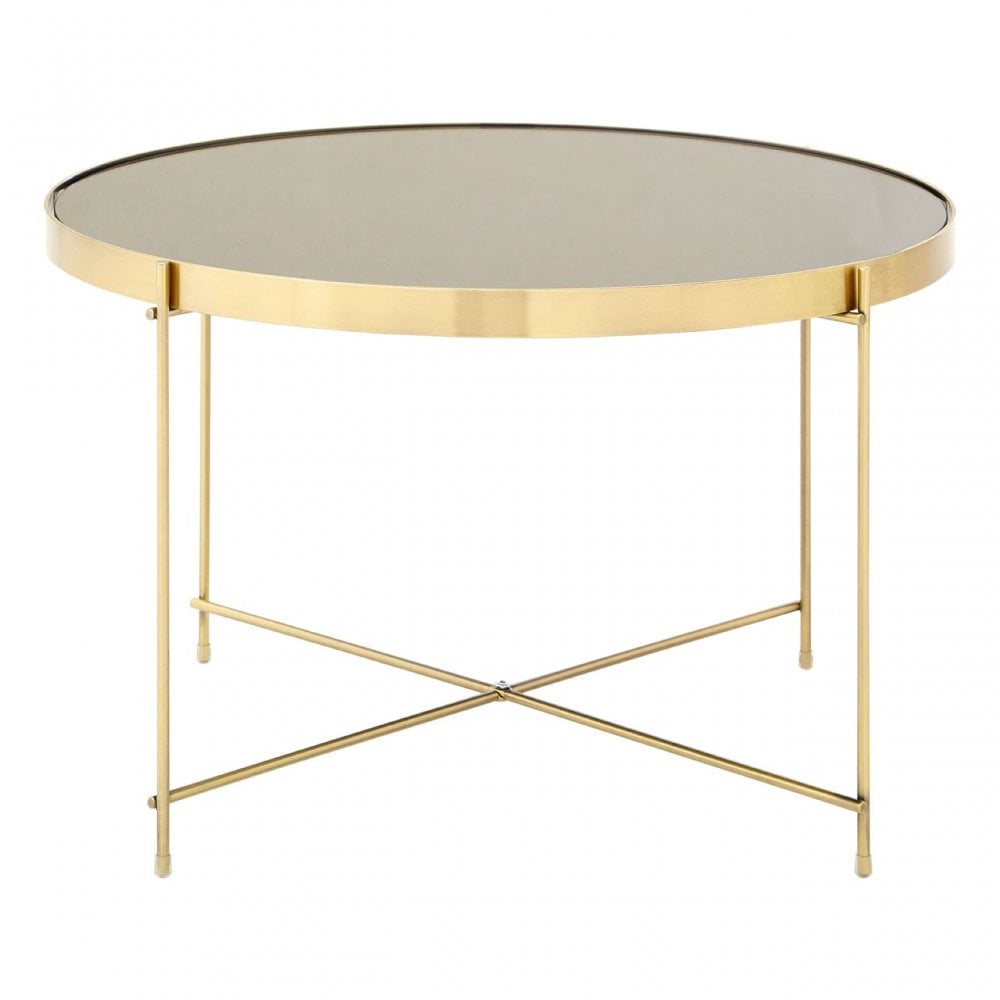 Enrich Large Gold Mirror Side Table