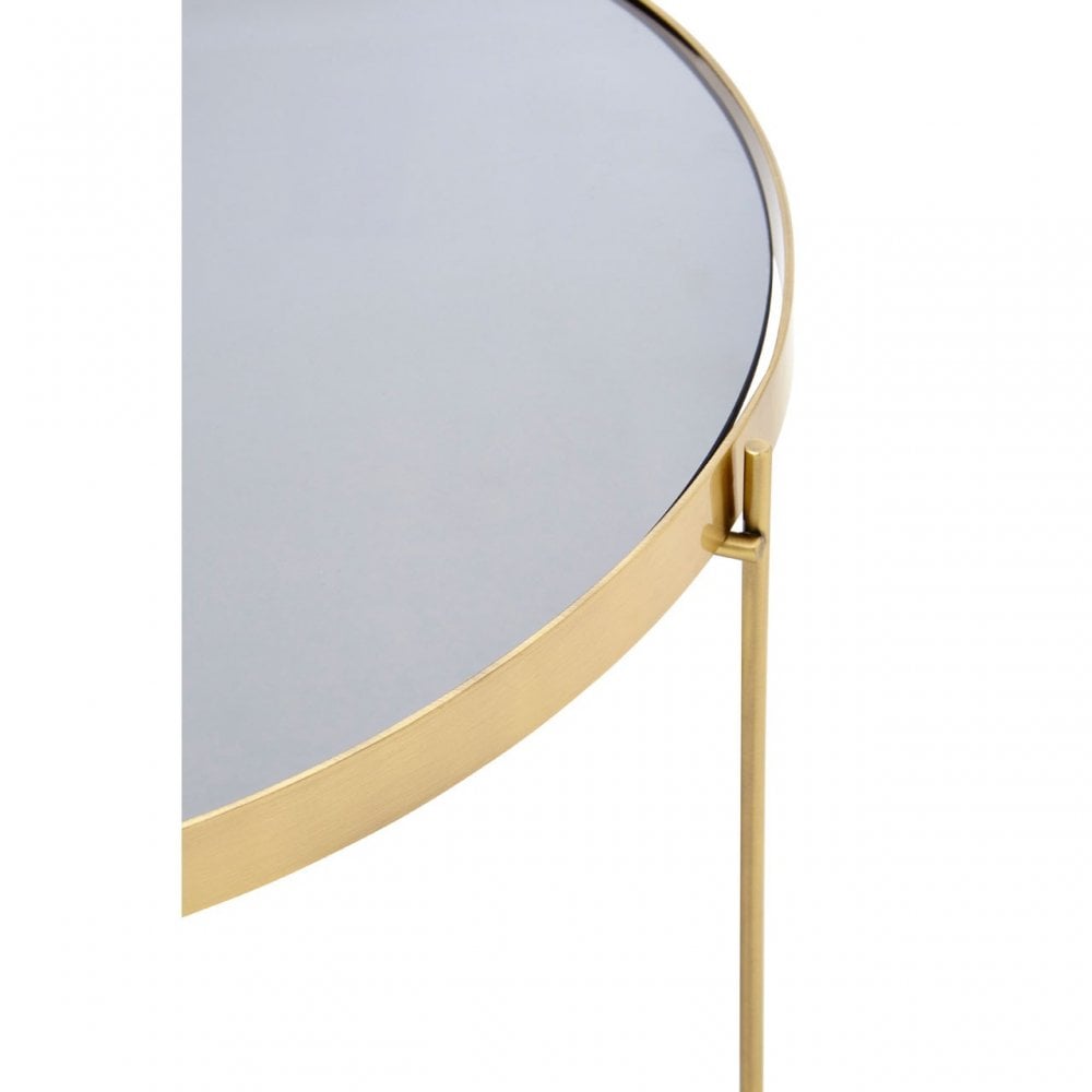 Enrich Large Gold Mirror Side Table