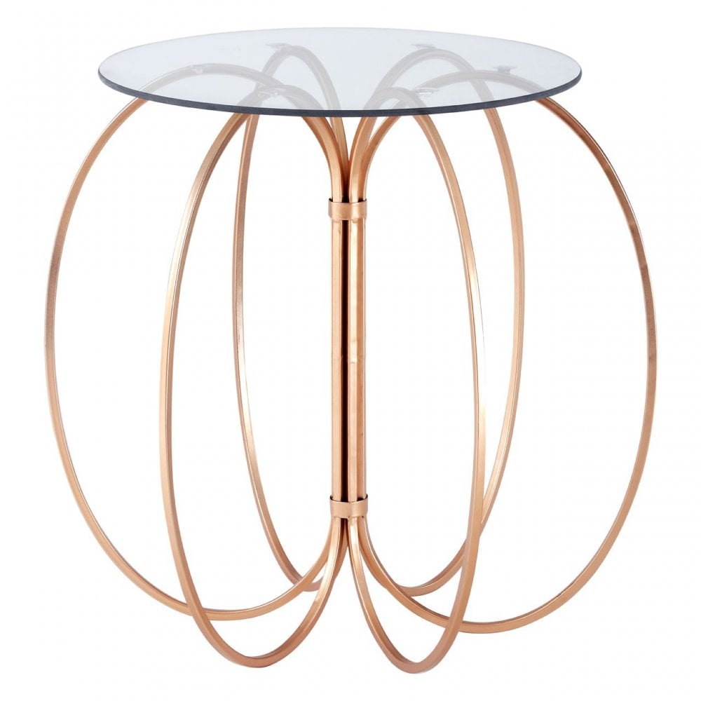 Lexa Convex Table, Iron, Gold