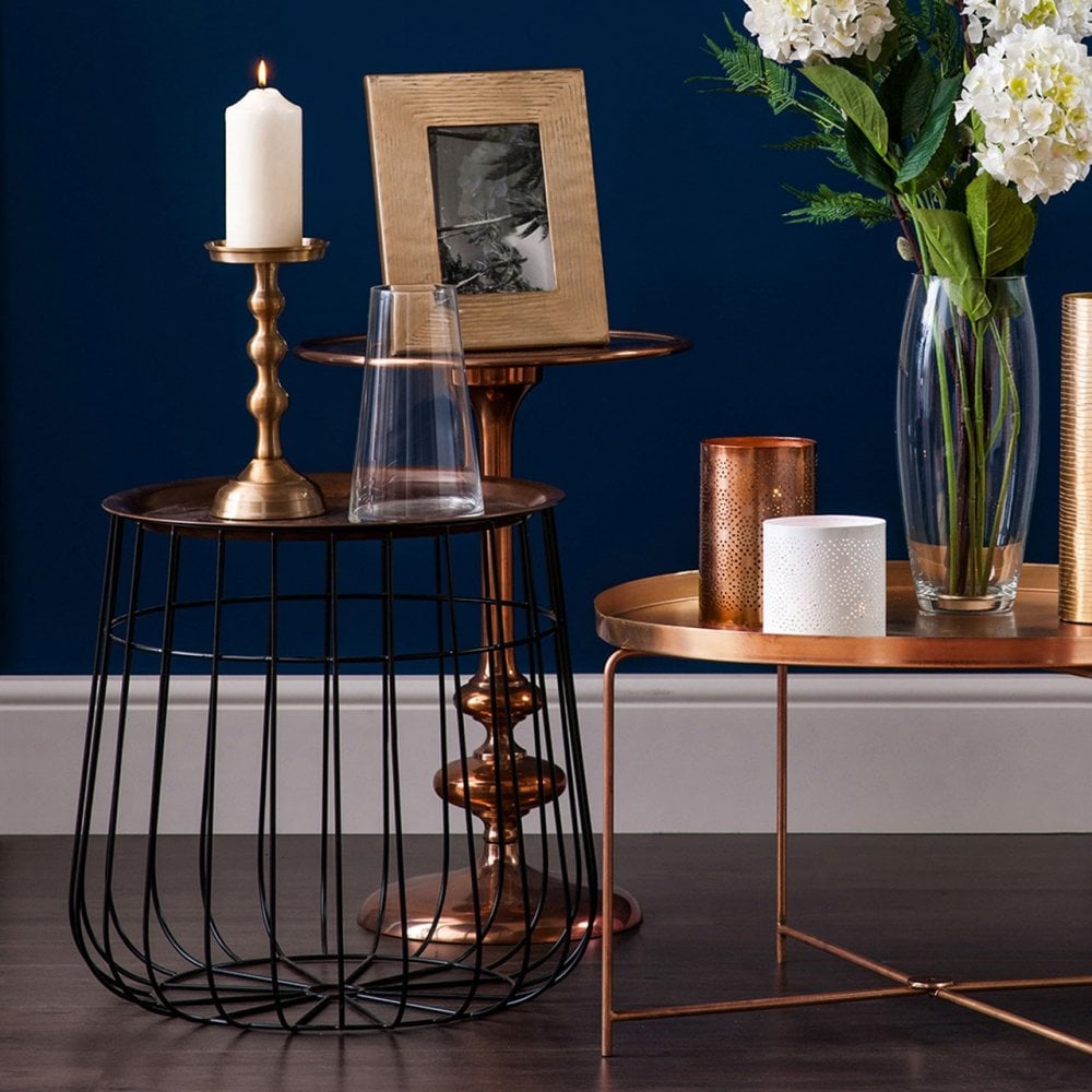 Templar Tray Table, Iron, Copper