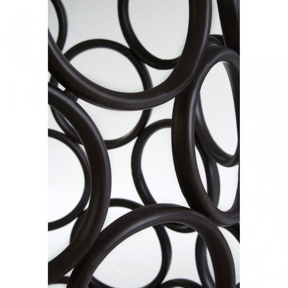 Antalya Round Side Table, Tempered Glass, Black