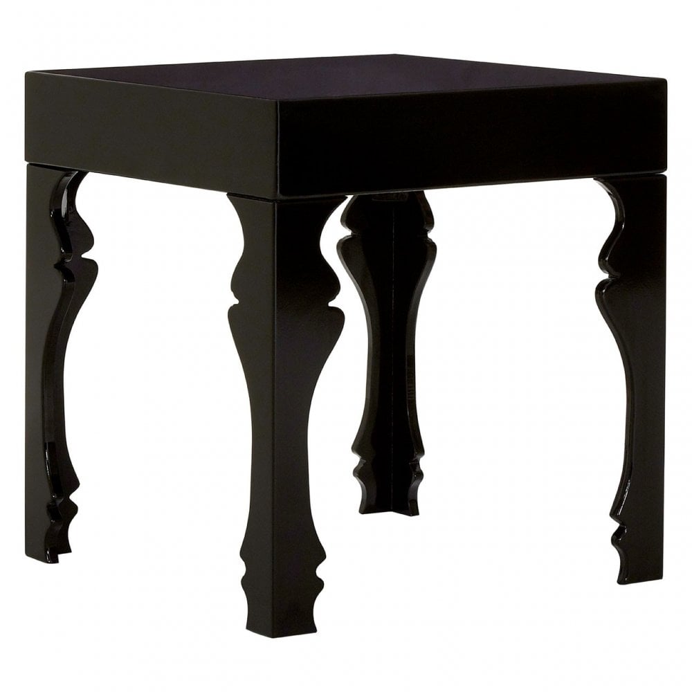 Luis Side Table, Wood, Black