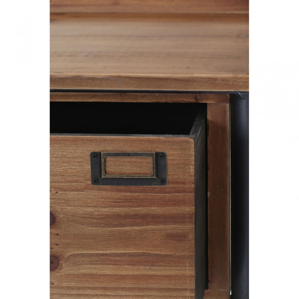 Foundry Table, Fir Wood, Natural
