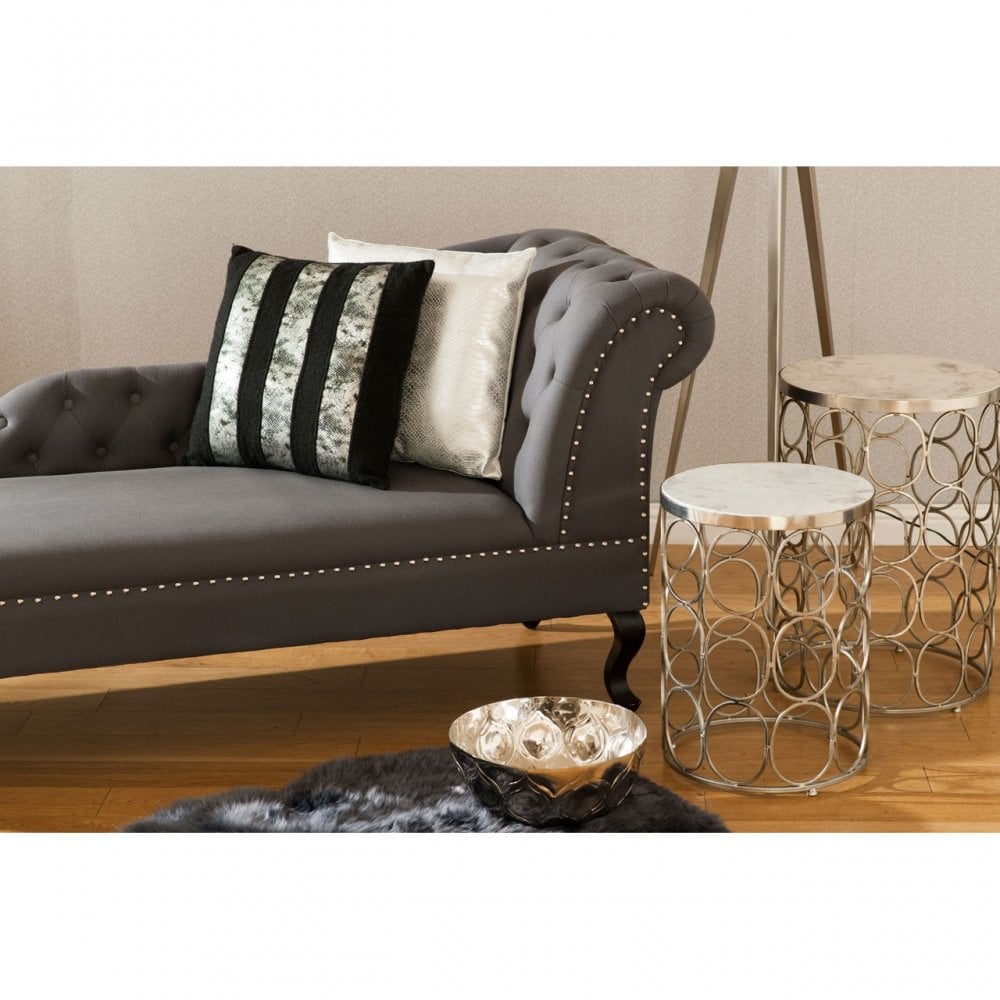 Hamish Side Tables, Iron, Stone