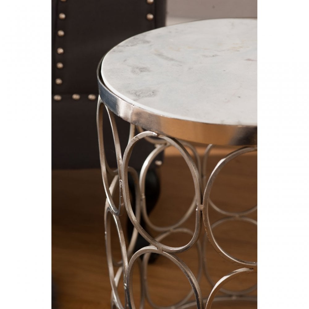 Hamish Side Tables, Iron, Stone