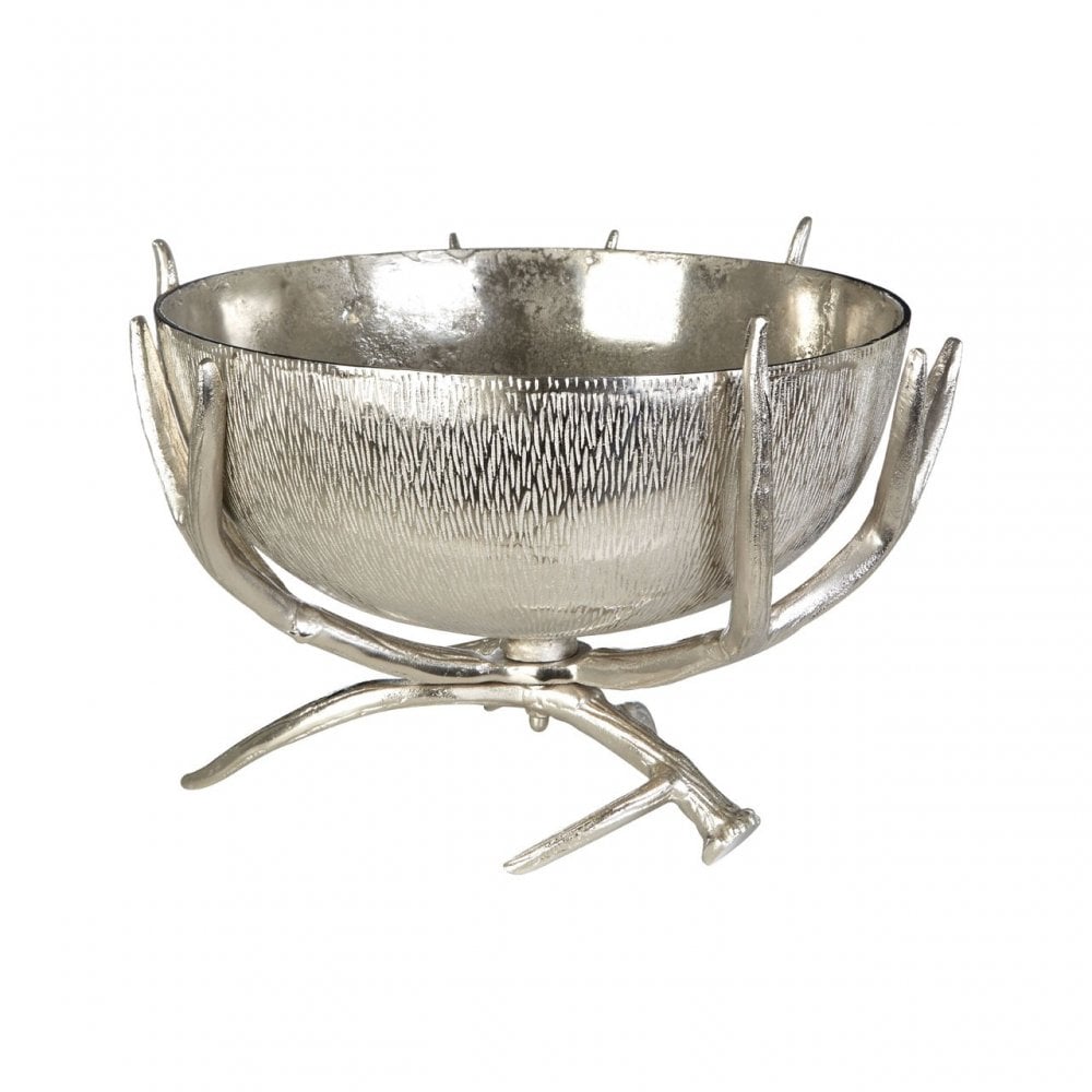 Rockclif Rockclif Antler Bowl, Aluminium, Nickel, Silver