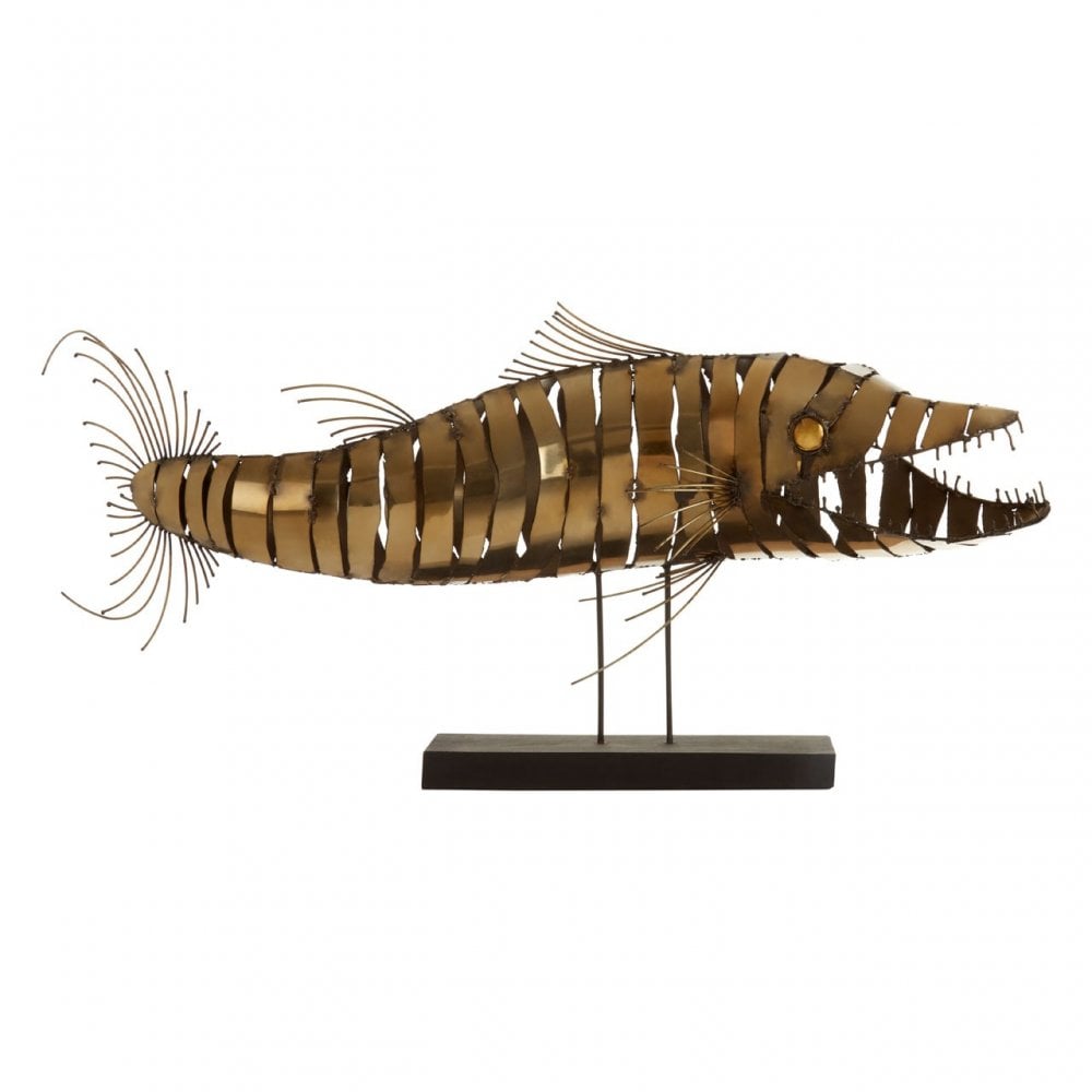Zania Barracuda Sculpture, Gold