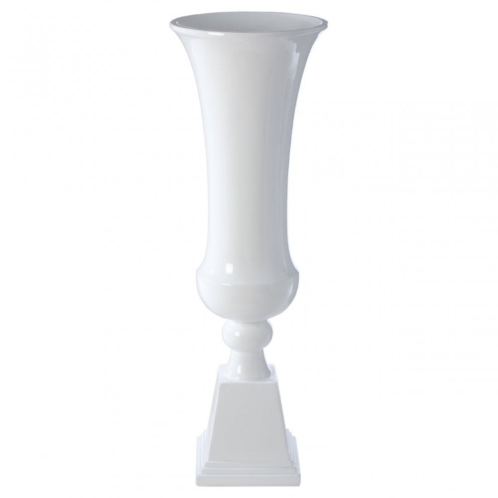 Josten Medium Planter, Fibreglass, White