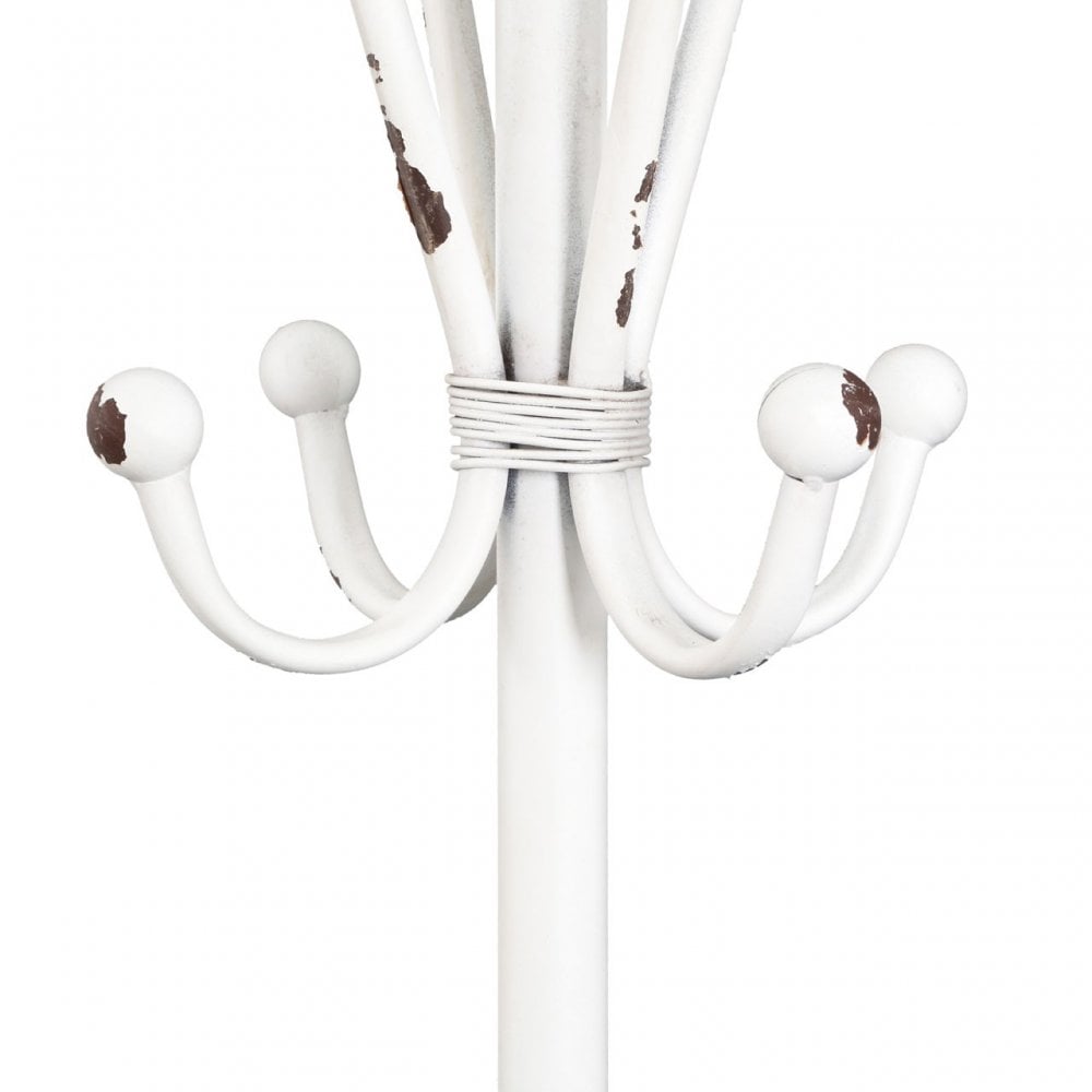 New York Loft Coat Stand, Metal, White
