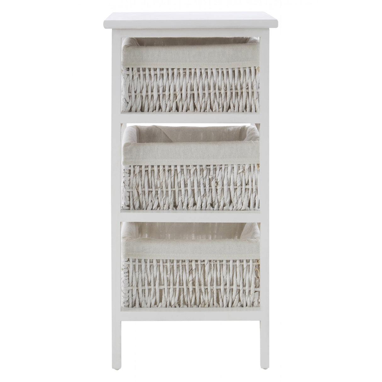 White Storage Unit, Maize, Paulownia Wood, White