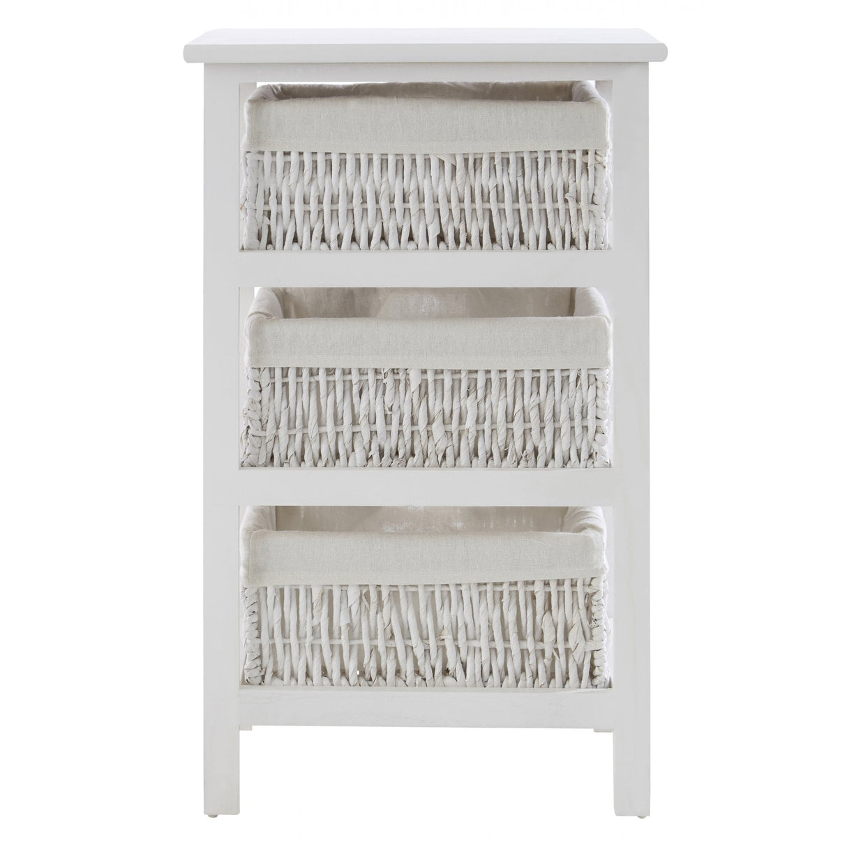 White Storage Unit, Maize, Paulownia Wood, White