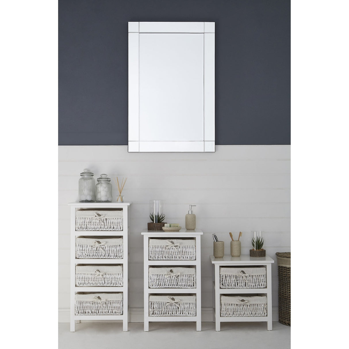 White Storage Unit, Maize, Paulownia Wood, White