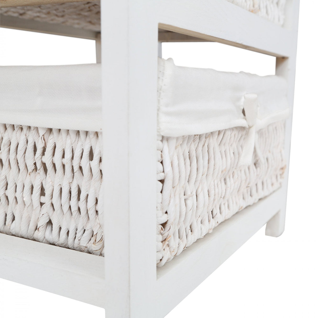 White Storage Unit, Maize, Paulownia Wood, White