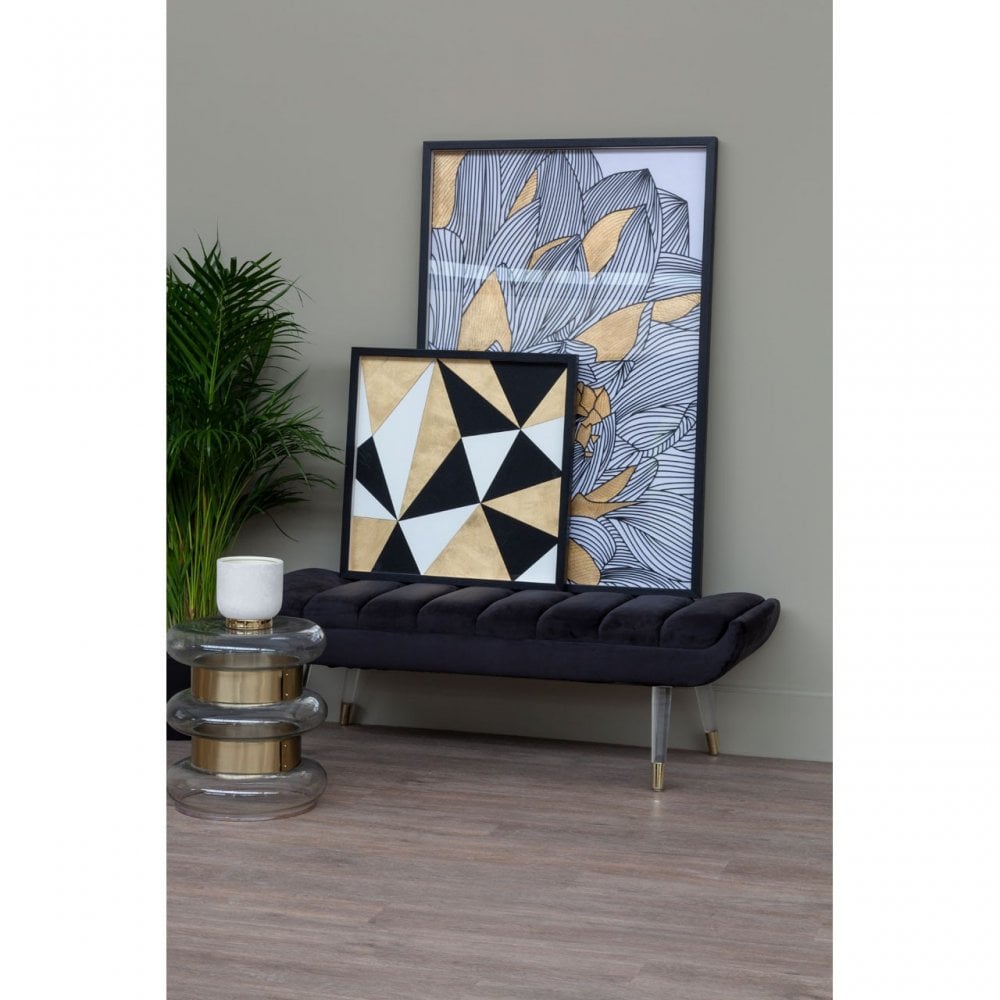Modello Framed Botanical Wall Art, Glass, Pine Wood, Gold